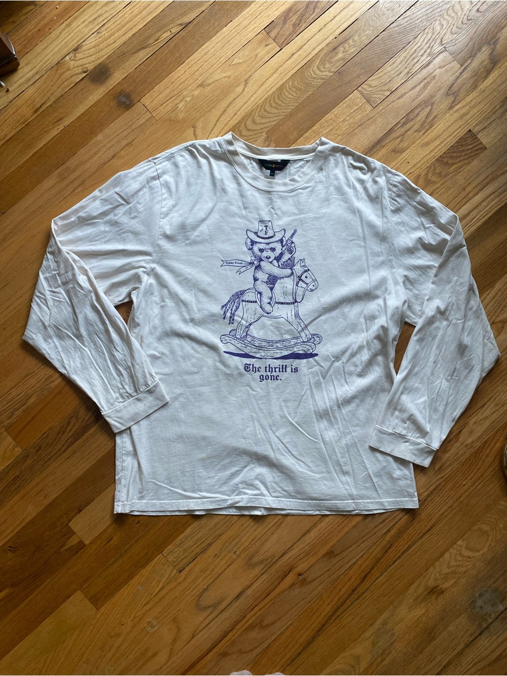 Teddy Fresh Graphic Long Sleeve Tee, Teddy Bear Cowboy